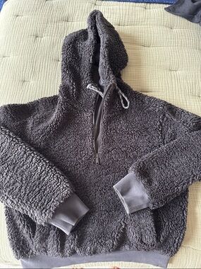 lululemon athletica Black Teddy Half-Zip Hoodie